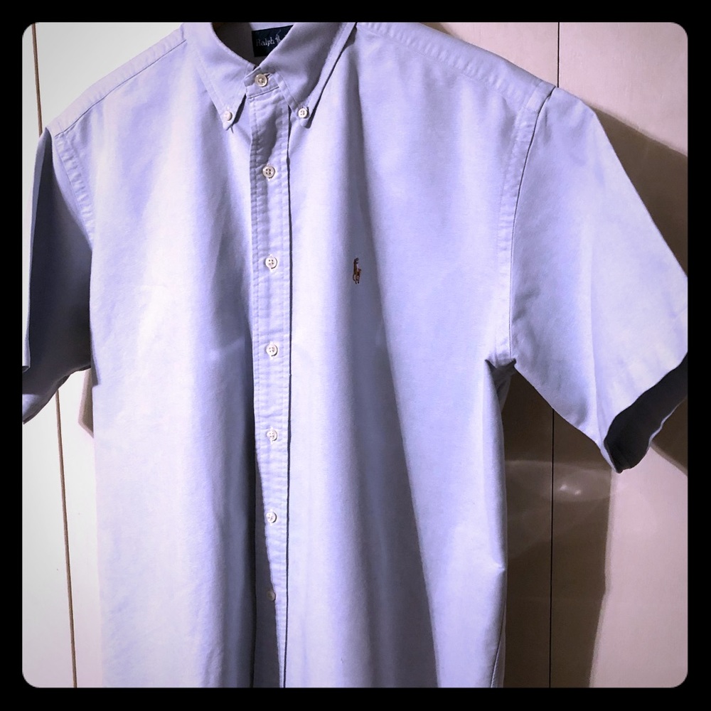 Polo XL short sleeve light blue shirt